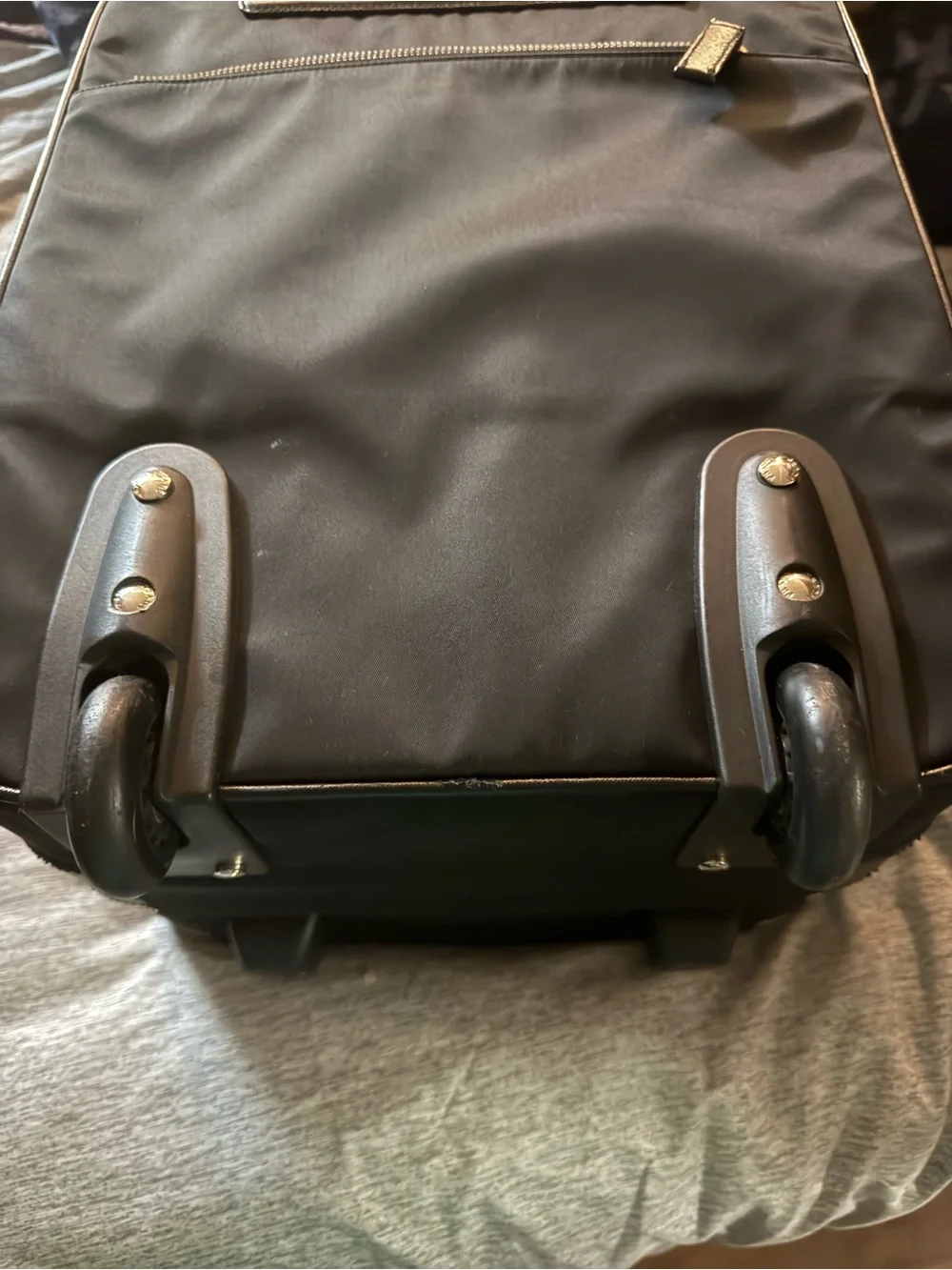 Prada Black Nylon Laptop Tote with Logo Triangle
